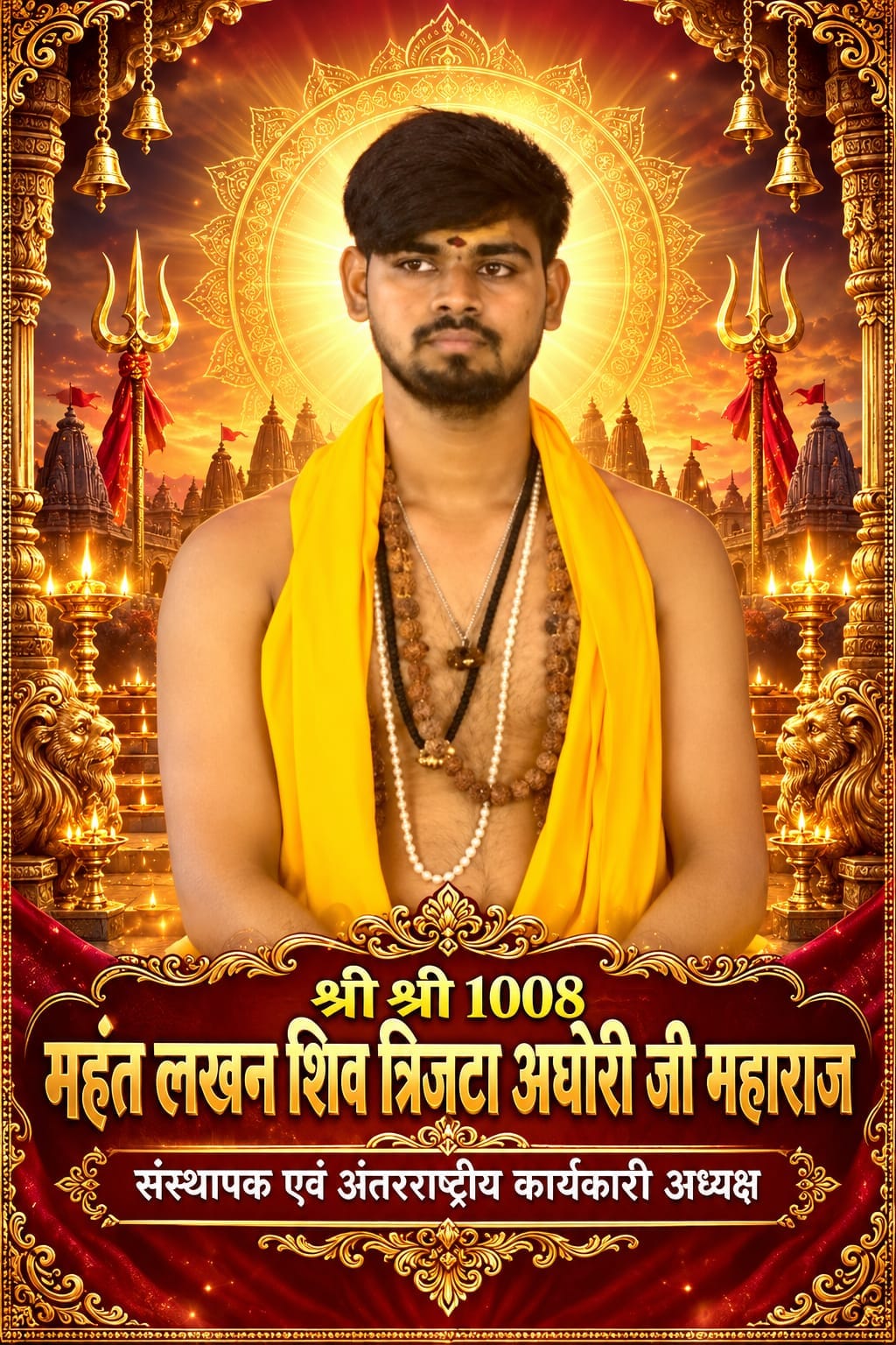 श्री श्री 1008 महंत लखन शिव त्रिजटा अघोरी जी महाराज - अंतरराष्ट्रीय कार्यकारी अध्यक्ष एवं संस्थापक