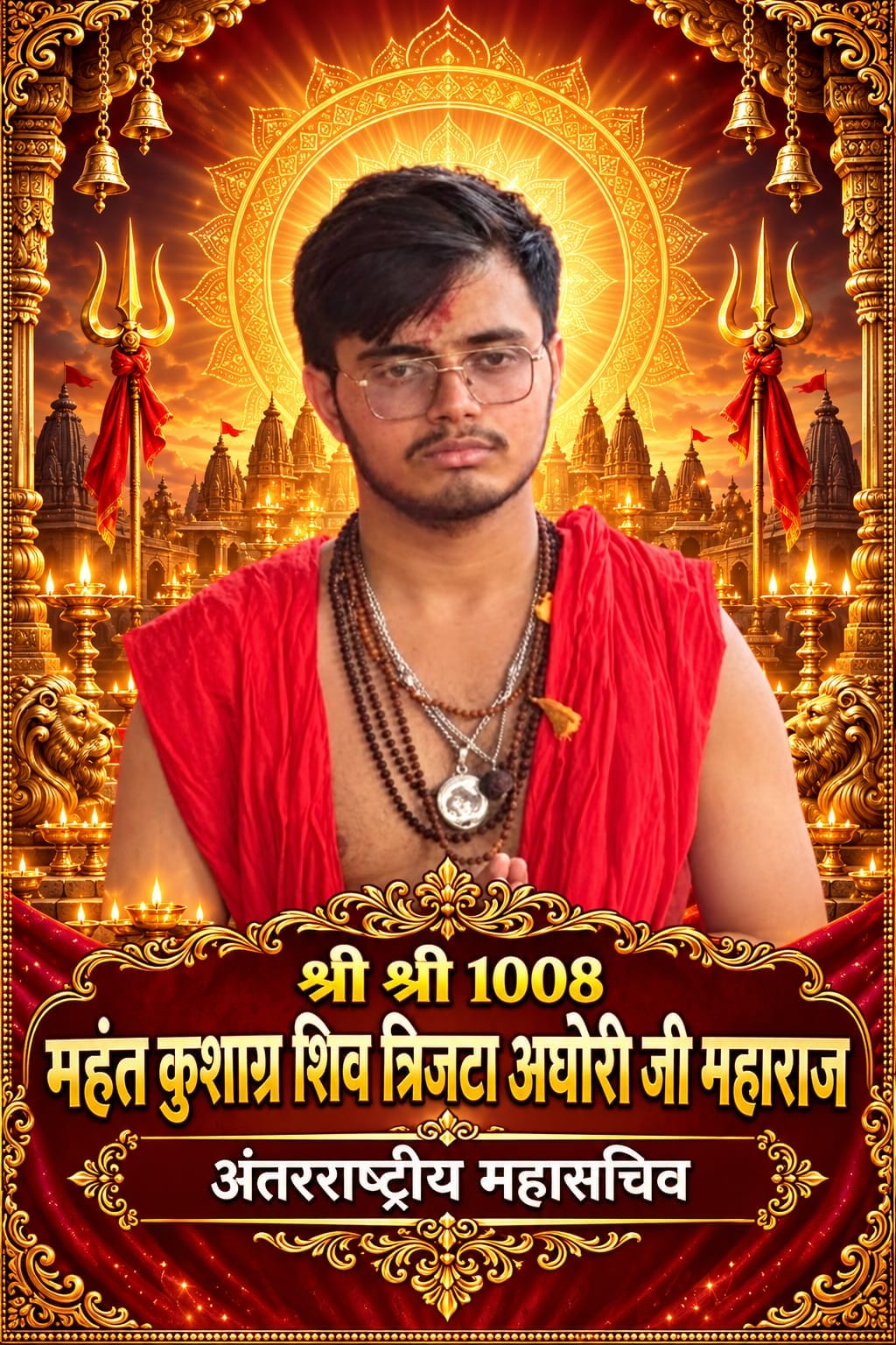 श्री श्री 1008 महंत कुशाग्र शिव त्रिजटा अघोरी जी महाराज - अंतरराष्ट्रीय महासचिव