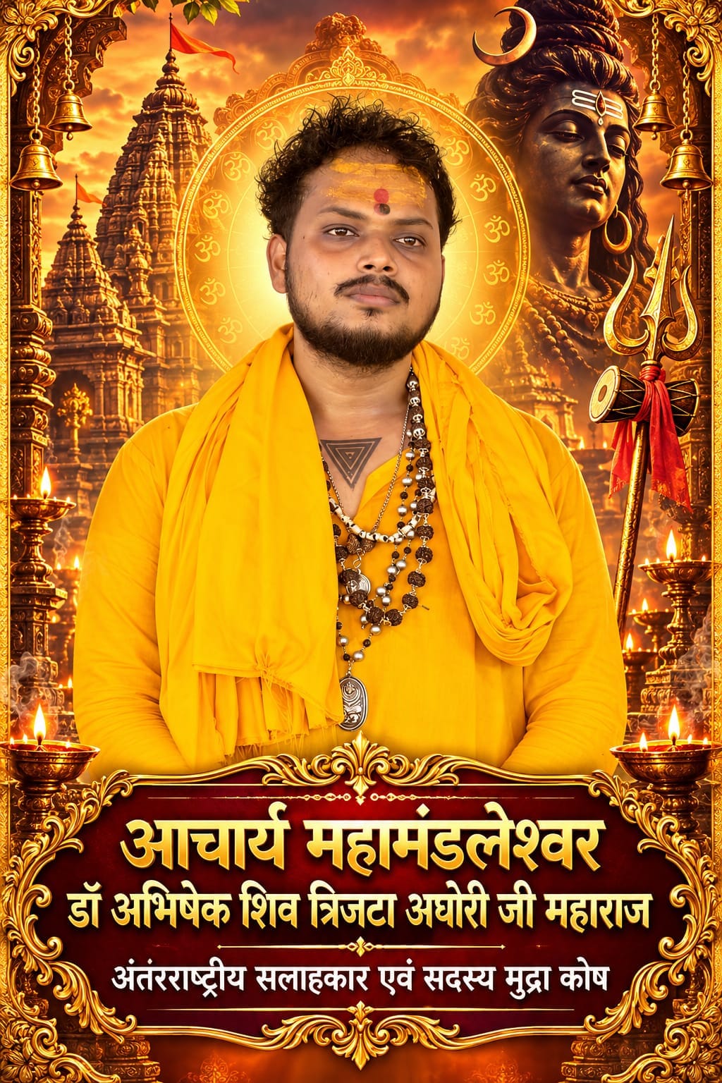 आचार्य महामंडलेश्वर डॉ. अभिषेक शिव त्रिजटा अघोरी जी महाराज - अंतरराष्ट्रीय सलाहकार एवं सोशल मीडिया अध्यक्ष
