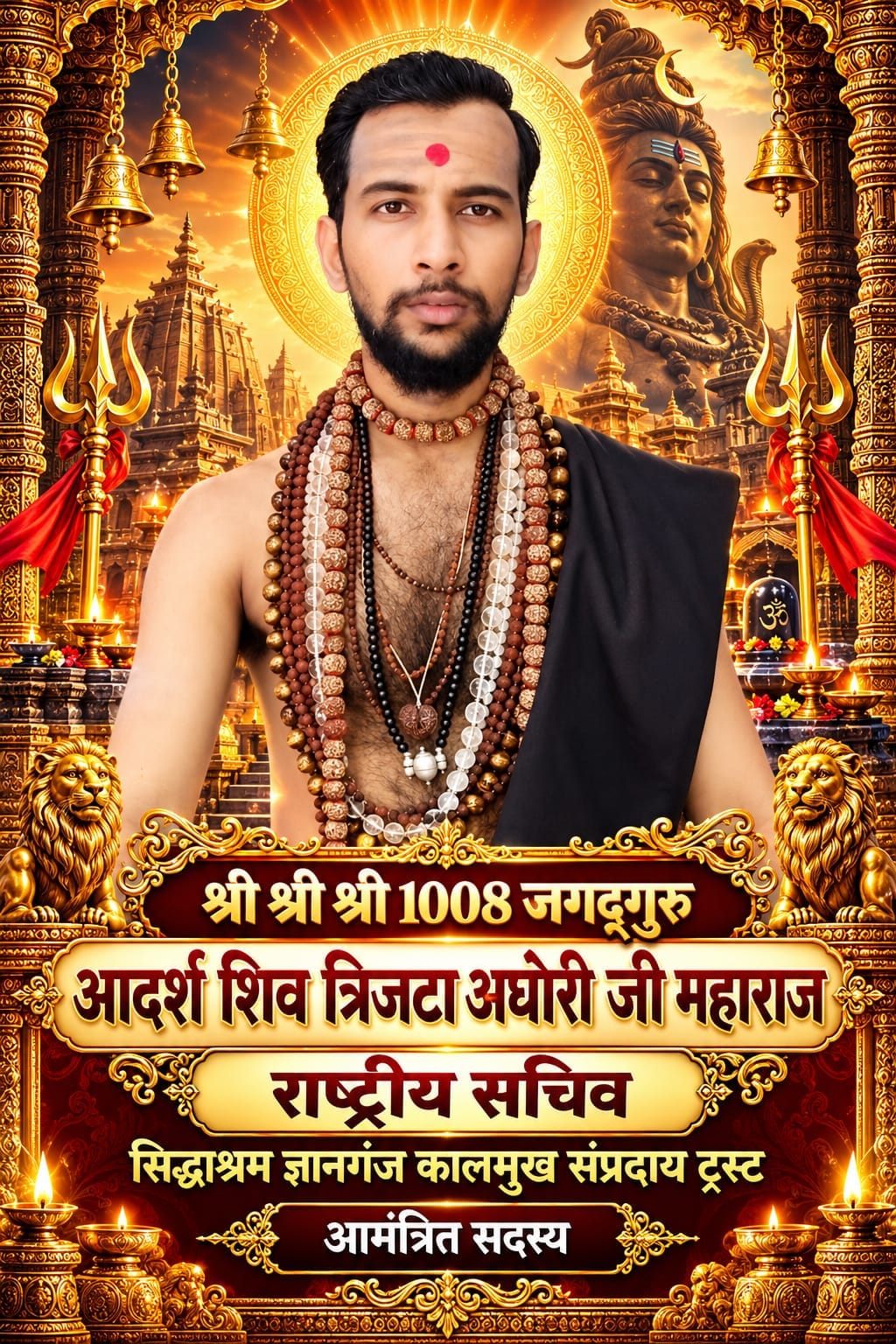 श्री श्री श्री 1008 जगद्गुरु आदर्श शिव त्रिजटा अघोरी जी महाराज - आमंत्रित सदस्य